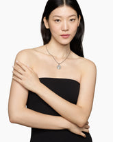 Aries Amulet in Sterling Silver with 18K Yellow Gold and Diamonds, 19mm